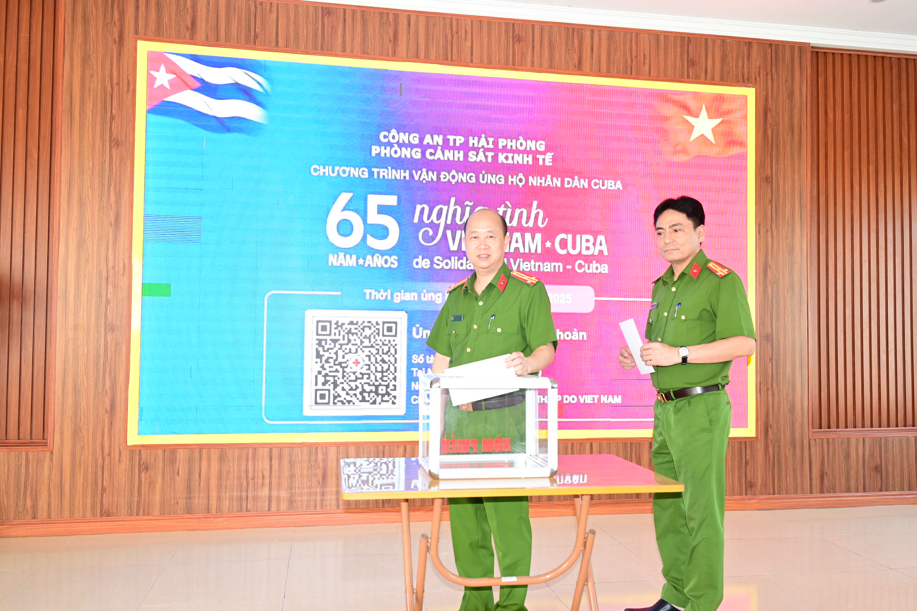 Phòng Cảnh sát kinh tế: Tổ chức chương trình ủng hộ Nhân dân Cuba